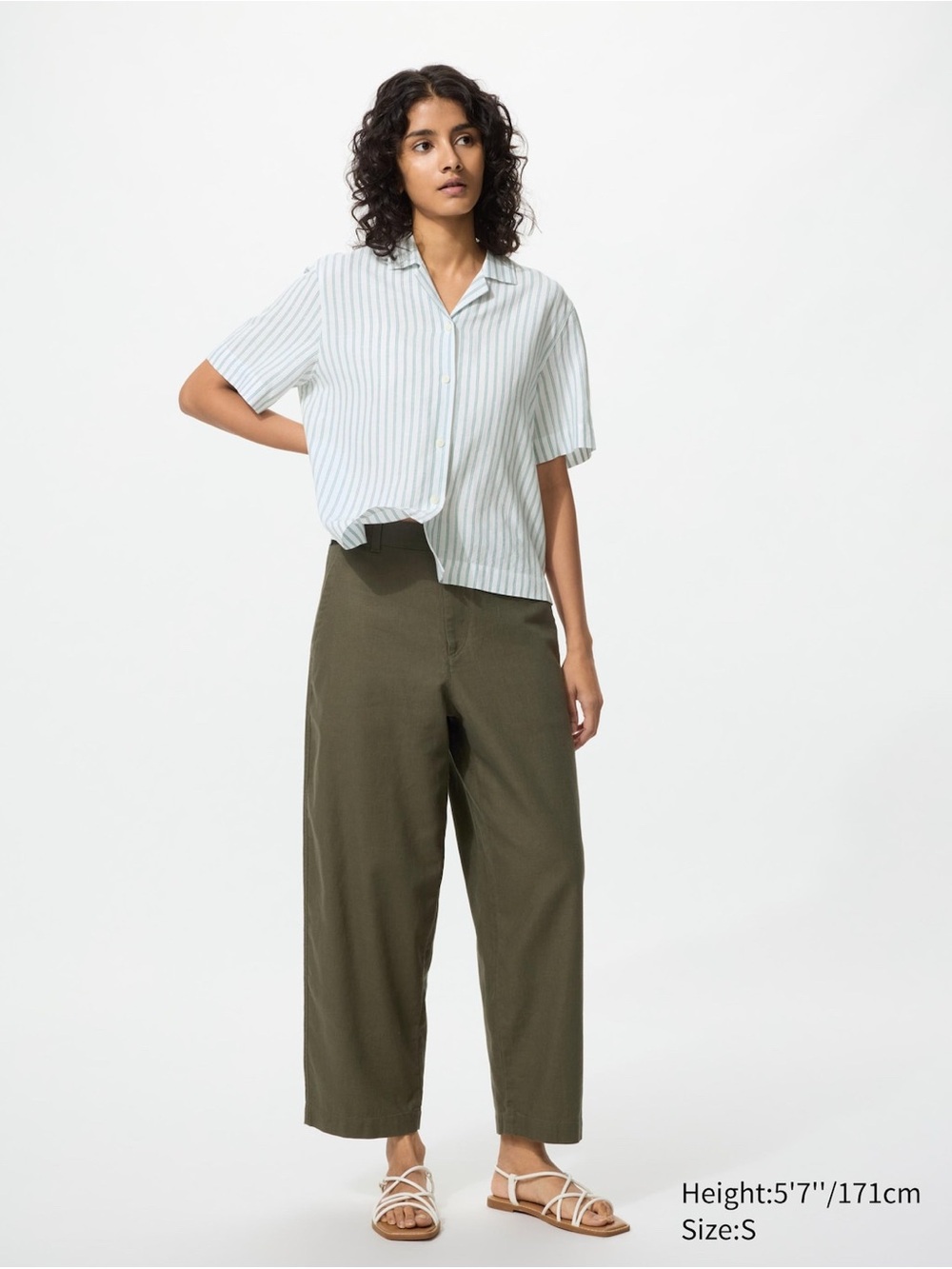 Uniqlo linen cotton taper pants